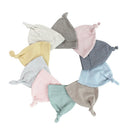 Topknot Baby Hat Soft Cotton Fine Stripe Knit in Multi