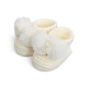 Topsy Pom Pom Baby Bootees Hand Crocheted Cotton