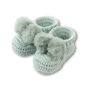 Topsy Pom Pom Baby Bootees Hand Crocheted Cotton