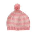 Mason Stripe Baby Hat Cotton Knit with Pompom