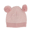 Arkie Baby Hat - Cotton Waffle Knit with Double Pompoms