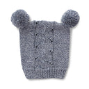 Cubbie Baby Hat - Cotton Cable Knit with Pompom