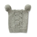 Cubbie Baby Hat - Cotton Cable Knit with Pompom