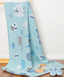 SnugglyBoo OEKO-TEX Cotton Baby Multi-Purpose Knit Blanket
