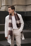 Lumi Woven Plaid Pattern Wool Mohair Chunky Scarf in M