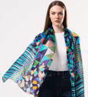 Tessera Kaleidoscope Design Pure Silk Scarf