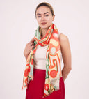 Doodle Printed Linen Scarf