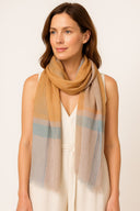 Vintage linen scarf by DLUX styled for effortless warm-weather layering