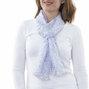 Nina Silk Scarf White in Pastel