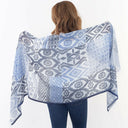 Yumi Cotton Scarf Blue in Blue
