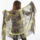 Flavia Leaf Print Cotton Modal Wrap