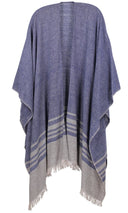 Micky Lambswool Mix Cape Navy in Navy
