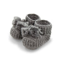 Nico Hand Crocheted Wool Bootees Grey in Grey