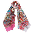 Cameo Silk Scarf Pink in Pink