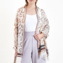 Leopard Cotton Scarf Natural in Natural