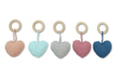 Heart Baby Teether - Cotton and Wood