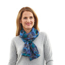 Tolly Silk Scarf Teal in Teal