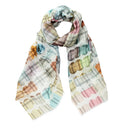 Spotty Check Modal Linen Fashion Scarf Multi in Multi
