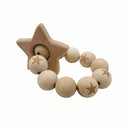 Twinkle Wooden Baby Teether Star Design