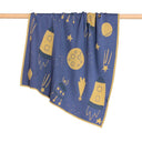 Space Race Stroller Blanket in Blue