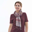 Kambo Check Scarf Amethyst in Amethyst