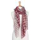 Reece Merino Scarf Wine Pink in Wine/Pink