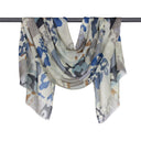 Animal Jigsaw Wool Modal Scarf in Denim