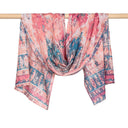 Havelli Abstract Apricot Cotton Scarf - Pink in Pink