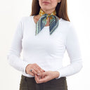 Focus Square Scarf - Red in Ocre