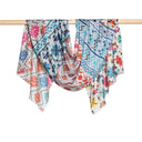 Galaxy Abstract Pure Silk Scarf - Blue in Blue