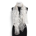 Diva Luxurious Pure Silk Wrap - Silver in Silver