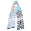 Bianca Stripe Scarf - Pink in Denim