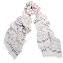 Pippa Stripe Scarf Grey in Grey
