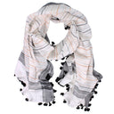Deedee Cotton Scarf - Blue in Black
