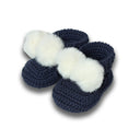 Topsy Pom Pom Baby Bootees Hand Crocheted Cotton
