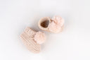 Topsy Pom Pom Baby Bootees Hand Crocheted Cotton