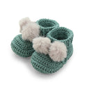 Topsy Pom Pom Baby Bootees Hand Crocheted Cotton