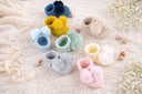Topsy Pom Pom Baby Bootees Hand Crocheted Cotton
