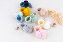 Topsy Pom Pom Baby Bootees Hand Crocheted Cotton