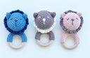 Leo Baby Teether Rattle Cotton and Beech Wood