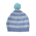 Mason Stripe Baby Hat Cotton Knit with Pompom