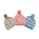 Mason Stripe Baby Hat Cotton Knit with Pompom