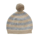 Mason Stripe Baby Hat Cotton Knit with Pompom