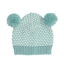 Arkie Baby Hat - Cotton Waffle Knit with Double Pompoms
