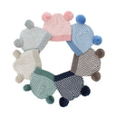 Arkie Baby Hat - Cotton Waffle Knit with Double Pompoms