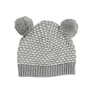 Arkie Baby Hat - Cotton Waffle Knit with Double Pompoms