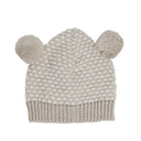 Arkie Baby Hat - Cotton Waffle Knit with Double Pompoms