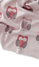 DLUX Baby Owls OEKO-TEX Cotton Stroller Blanket