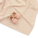 Bailey Pointelle Baby Stroller Blanket - Grey
