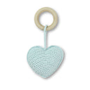 Heart Baby Teether - Cotton and Wood